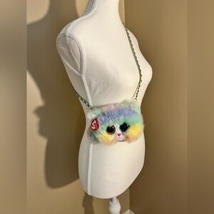 Ty Fashion Beanie Boos Heather Cat Crossbody‎ Mini Purse Pastel Colors